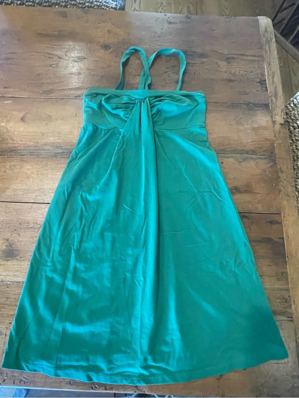 Emerald Green Sundress with Twist Front